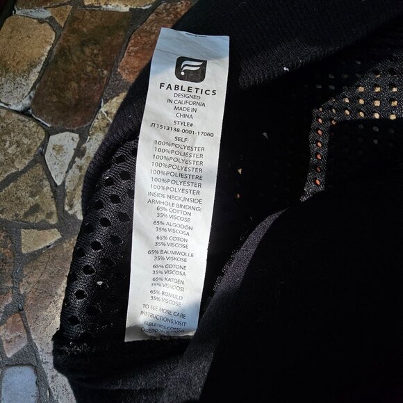 Fabletics Black Mesh Zip-Up Short-Sleeve Jacket Casual Athleisure Wear, Size XL - Picture 3 of 8
